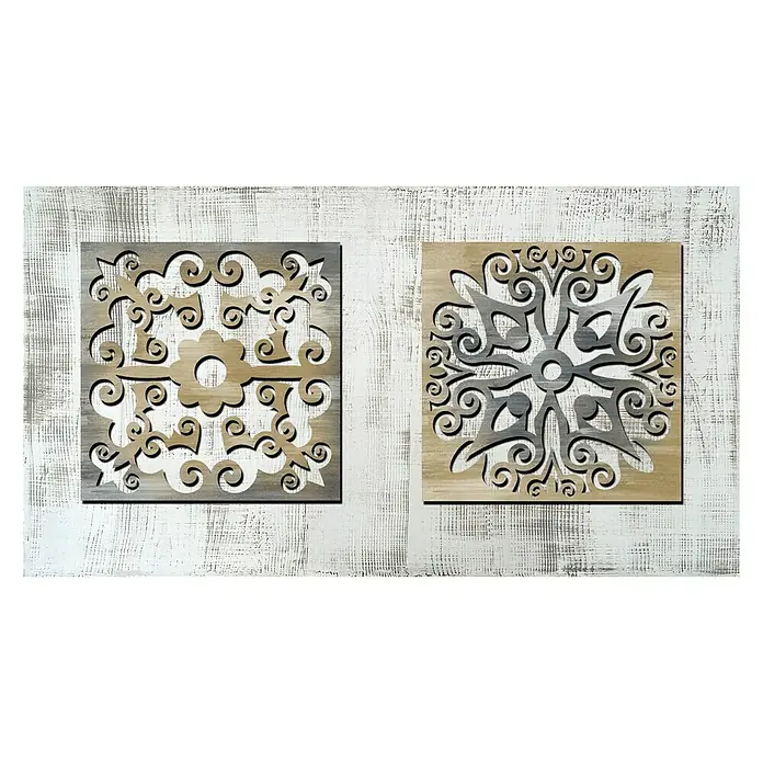 Cuadro Láser Dos mosaicos 2 - Mosaic, An x Al: 120 x 60 cm