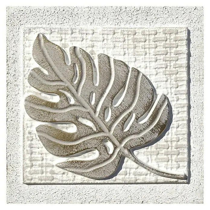 Cuadro con relieve Hoja - Leaf, An x Al: 40 x 40 cm