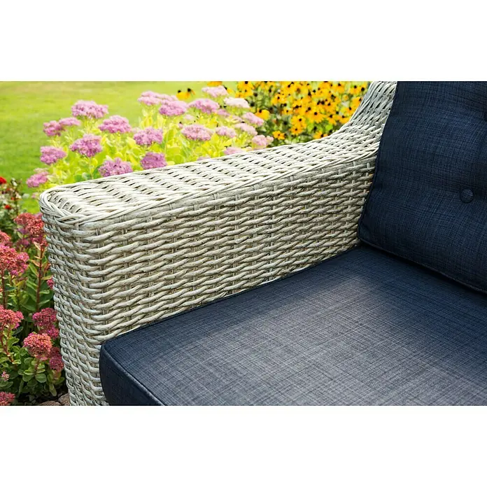 Sunfun Pauline Loungeset XXL - 4-delig, Bamboegrijs, Antraciet