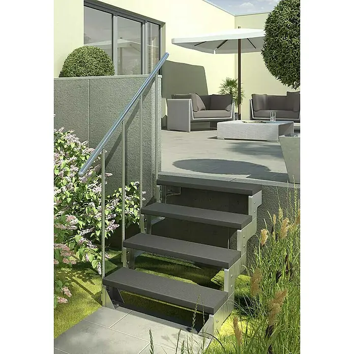Dolle Treppenstufe Trimax Gardentop - 80 x 22 x 4 cm, Anthrazit - Stimmungsaufnahme