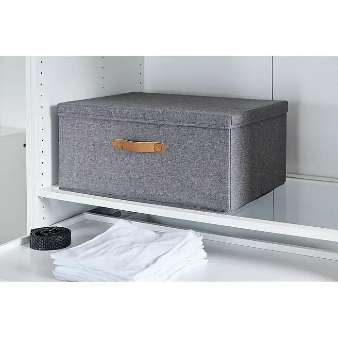 Aufbewahrungsbox - L x B x H: 54 x 42 x 25 cm, Vlies, Grau - Stimmungsaufnahme