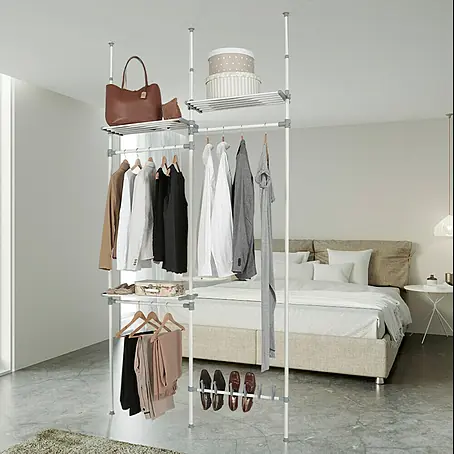 Juego de barras para ropa de 2 cuerpos
