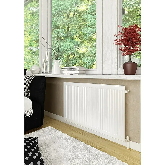 Universal-Flachheizkörper - L x B x H: 600 x 10 x 600 mm, 4-fach, 512 W