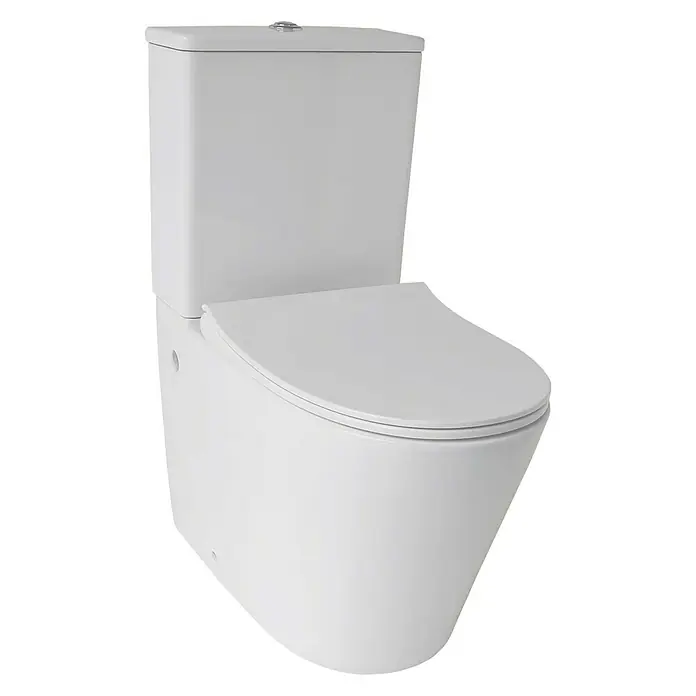 Camargue Pack de WC Bali - Sin borde de descarga, Salida dual, Blanco