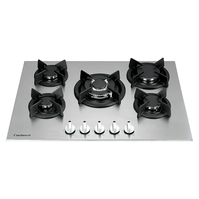Corberó Placa de cocción de gas CPGXY7059X - Zonas de cocción: 5 ud., Acero inoxidable