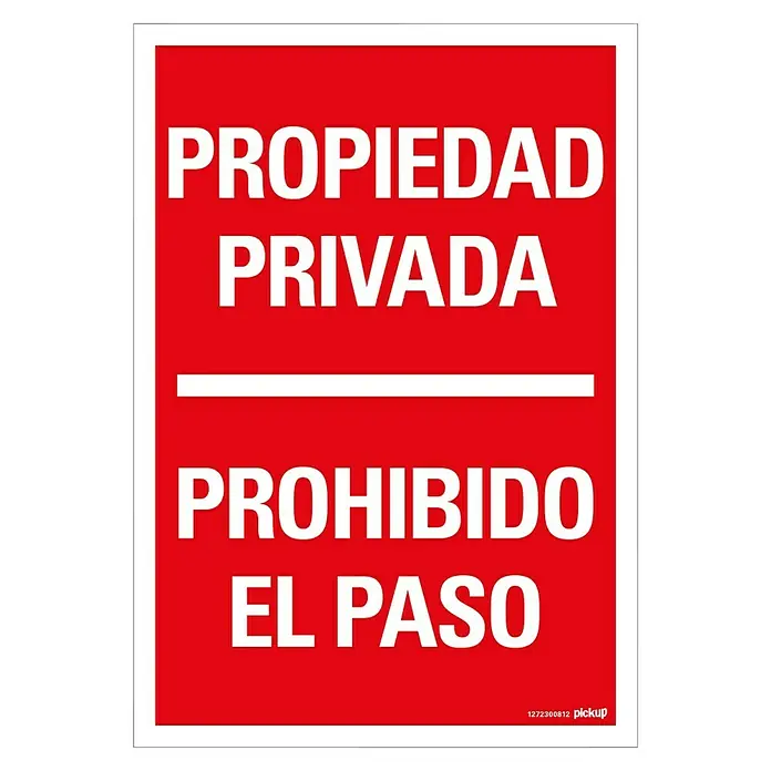 Pickup Señal de precaución - Motivo: Propiedad privada, L x An: 33 x 23 cm
