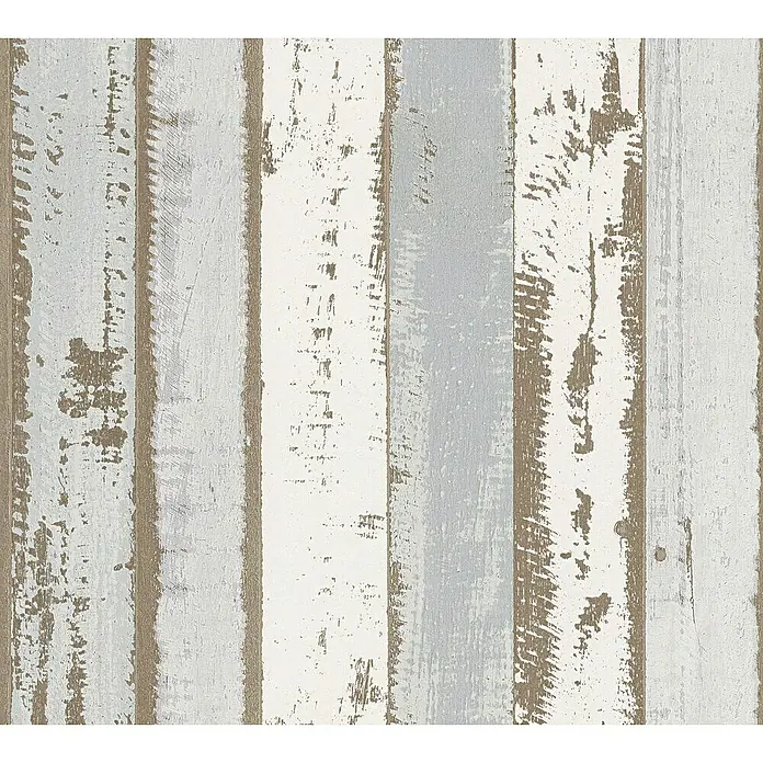 AS Creation Authentic Walls Vliestapete - Weiß, Holzoptik, 10,05 x 0,53 m - Detailaufnahme