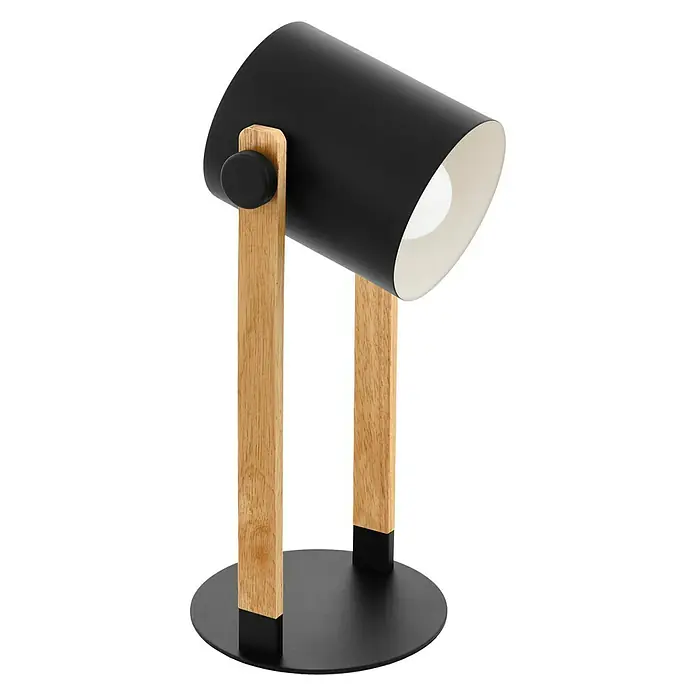 Eglo Hornwood Lámpara de sobremesa - 40 W, L x An x Al: 21 x 18 x 42 cm, Negro/Crema, E27 - Vista frontal