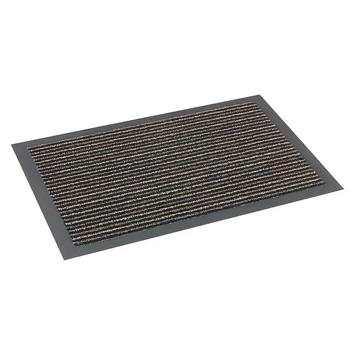 Astra Fußmatte Jade - Streifen, Schwarz/Braun, 80 x 60 cm, 100 % Polypropylen