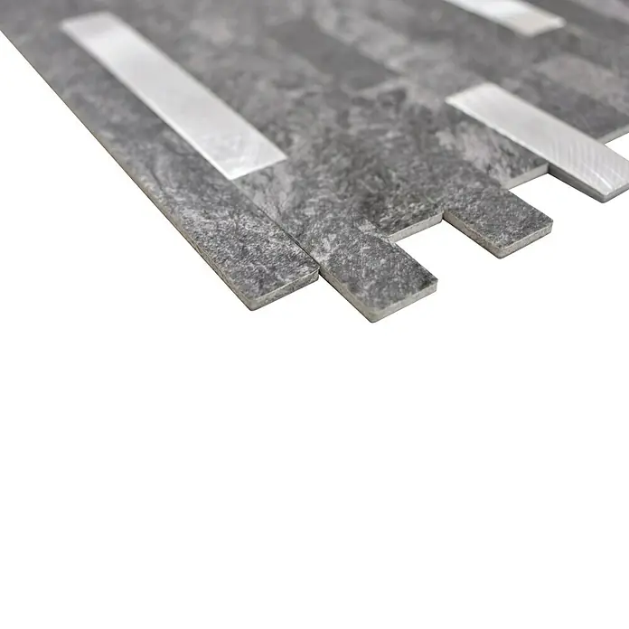 Selbstklebemosaik SAM 4IL22BS - 30 x 29 cm, Vinyl, Schwarz/Silber - Detailaufnahme