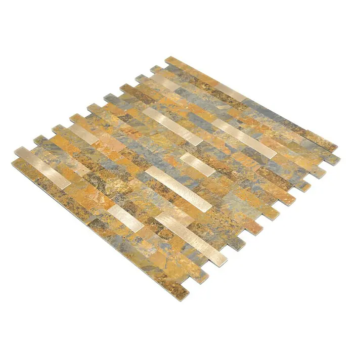 Selbstklebemosaik SAM 4IL28MSG - 30 x 29 cm, Vinyl, Gold/Bronze - Ansicht von oben