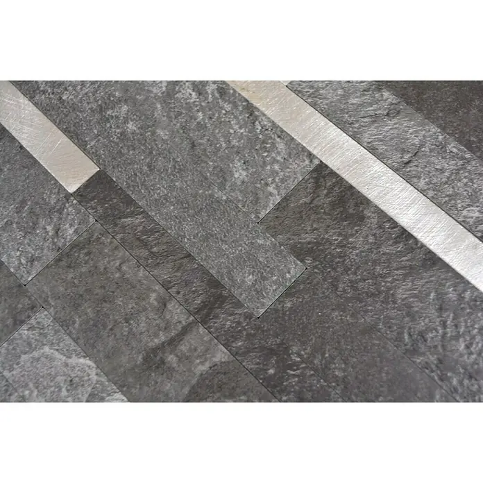 Selbstklebemosaik SAM 4GV32BS - 30 x 30 cm, Vinyl, Schwarz/Silber - Detailaufnahme