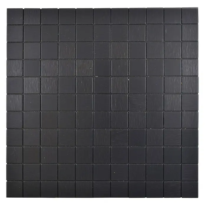 Selbstklebemosaik SAM 4AL3B - 29 x 29 cm, Metall, Schwarz - Detailaufnahme