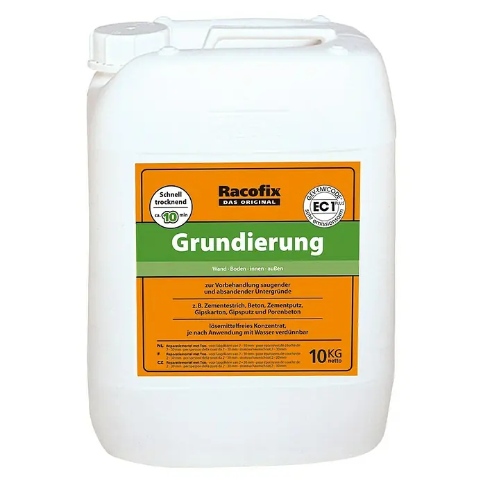 Racofix Grundierung - 10 kg, Lösemittelfrei, Emissionsarm - Vorderansicht