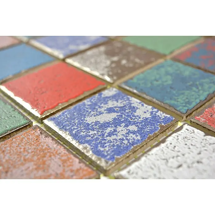Mosaikfliese Quadrat Orient Color Mix CD CUBIS - 31,6 x 31,6 cm, Mehrfarbig, Matt - Detailaufnahme