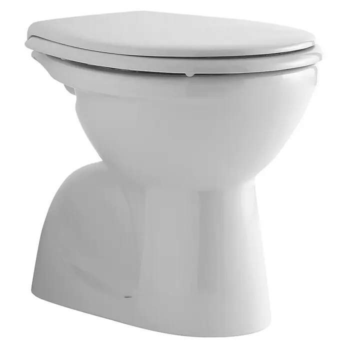 Camargue Sydney Stajaća WC školjka - S rubom za pranje, Bez posebne glazure, Oblik ispiranja: Duboko, WC odvod: Okomito, Bijele boje