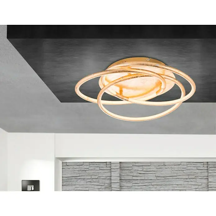 Globo LED-Deckenleuchte Barna - 30 W, Gold, Warmweiß