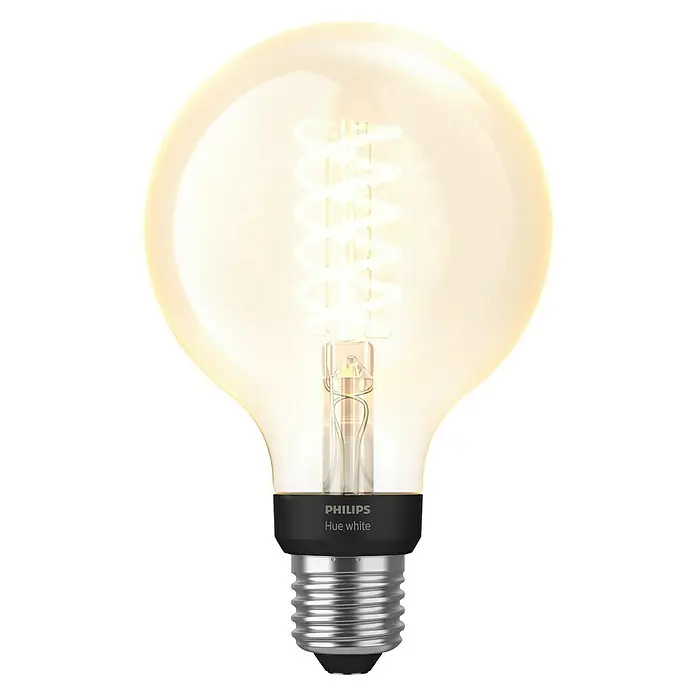 Philips Hue LED žarulja White Filament - E27, 7 W, Topla bijela, G93, Može se prigušiti - Pogled sprijeda