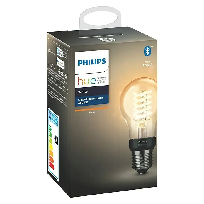 Philips Hue LED-Leuchtmittel White Filament - E27, 7 W, Warmweiß, A60, Dimmbar - Vorderansicht