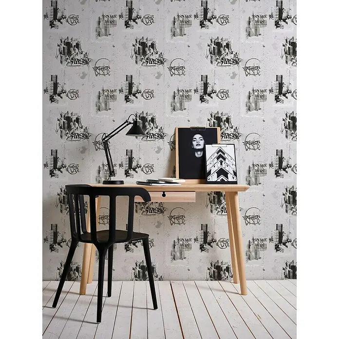 AS Creation Boys And Girls 6 Papiertapete - Grau, Motiv, 10,05 x 0,53 m - Stimmungsaufnahme