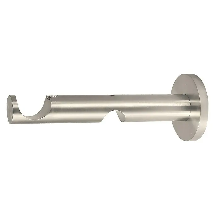 Expo Ambiente Dubbele steun Max/Track - Rvs-look, Geschikt voor: Gordijnroedes Ø 28 mm, Lengte: 16,9 cm - Vooraanzicht