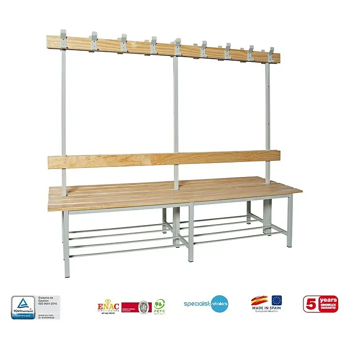 Simonrack Simonlocker Banco de vestuario Tandem - L x An x Al: 67 x 100 x 160 cm