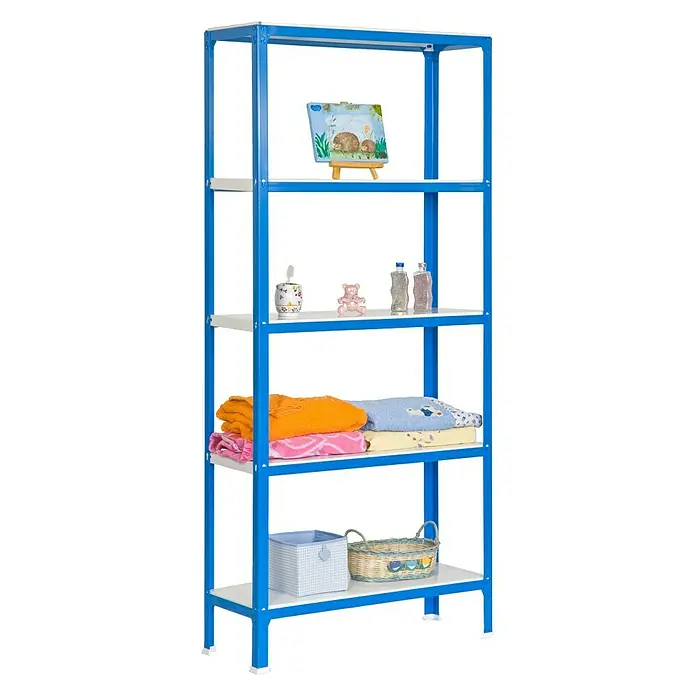 Simonrack Homeclick Metallregal Mini - L x B x H: 40 x 80 x 180 cm, Traglast: 150 kg/Boden, Anzahl Böden: 5 Stk., Blau