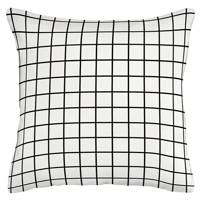 Cojín Cuadrícula - 50 x 50 cm, 50 % algodón, 50 % poliéster