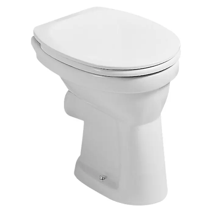 Laufen Object Stand-WC - Mit Spülrand, Ohne Spezialglasur, Spülform: Flach, WC Abgang: Waagerecht, Weiß