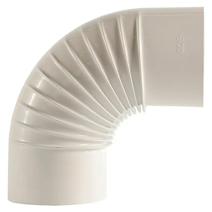 Bertrams Ofenrohrbogen - Durchmesser: 130 mm, Bogenwinkel: 90 °, Pulverbeschichtet, Weiß