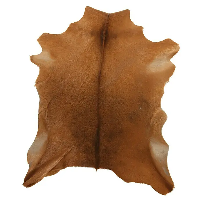 Esbeco Deko-Ziegenfell - Braun, 70 x 55 cm, 100 % Echtfell - Ansicht von oben