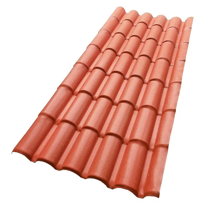 Placa de cubierta Coppo - Terracota, 2,24 m x 98 cm x 2,5 mm, PVC