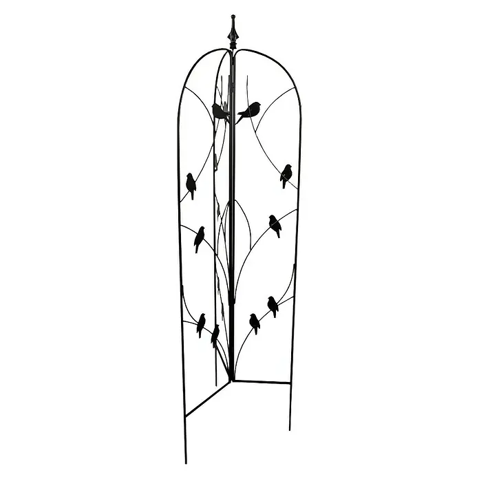 Windhager Rankgitter Bird 3-teilig - B x H: 39 x 154 cm, Metall, Schwarz