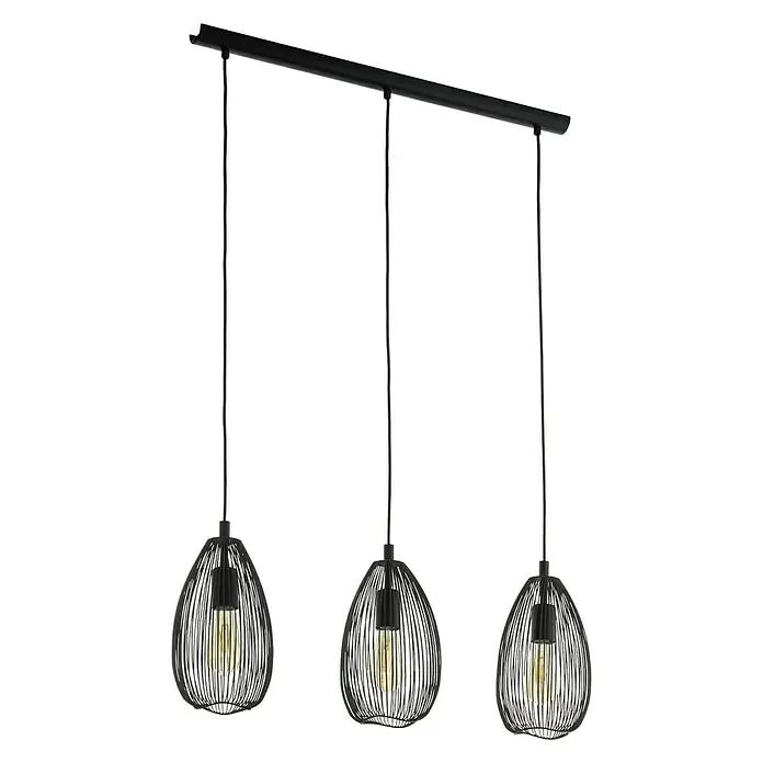 Eglo Clevedon Lámpara colgante - 180 W, L x An x Al: 78 x 17 x 110 cm, Negro, E27