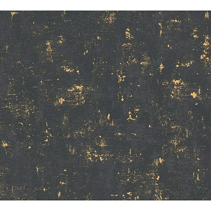 AS Creation Trendwall Vliestapete - Schwarz/Gold, Betonoptik, 10,05 x 0,53 m - Detailaufnahme
