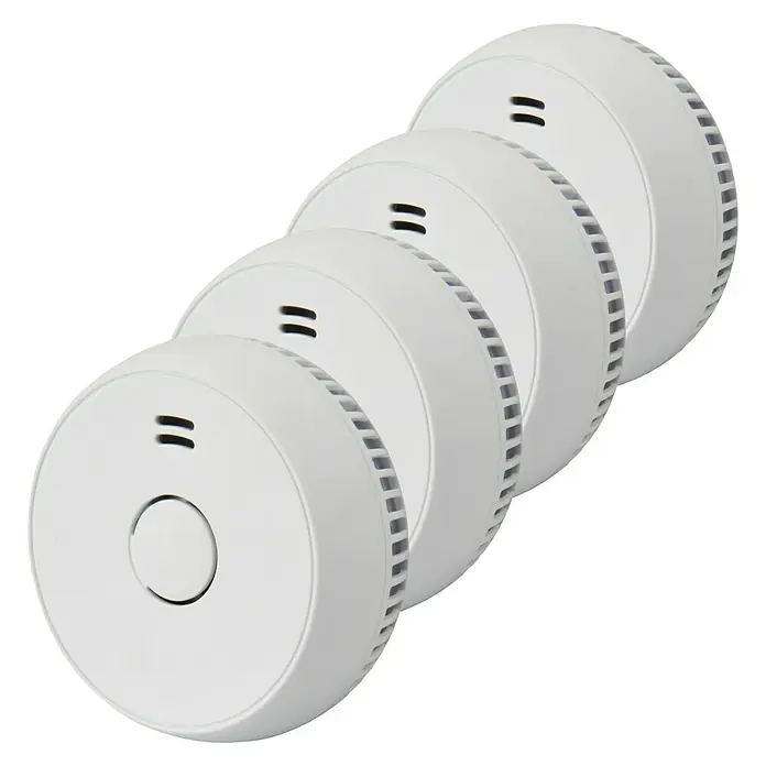 UniTEC Rauchwarnmelder - Durchmesser: 110 mm, Batterielaufzeit: 1 Jahr, Alarmsignal: 85 dB