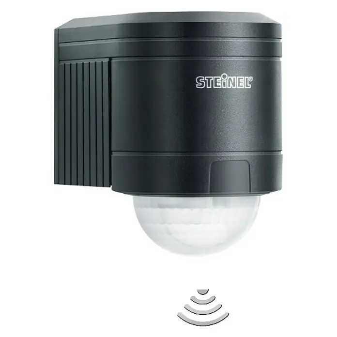 Steinel Infrarot-Bewegungsmelder IS 240 DUO - Schwarz, Reichweite ca.: 12 m, Schaltleistung: 1.000 W - Vorderansicht