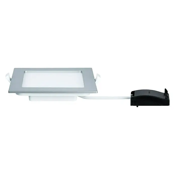 Paulmann Led-inbouwverlichting - 12 W, l x b x h: 16,5 x 16,5 x 5 cm, Chroom, Warm wit