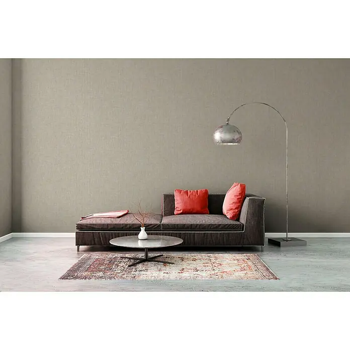 AS Creation Greenery Vliestapete Borneo - Beige/Creme, Uni, 10,05 x 0,53 m - Stimmungsaufnahme