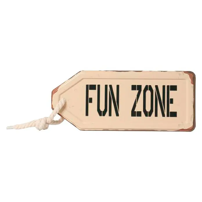 Placa metálica Reversible - Keep out, 27 x 11,5 cm