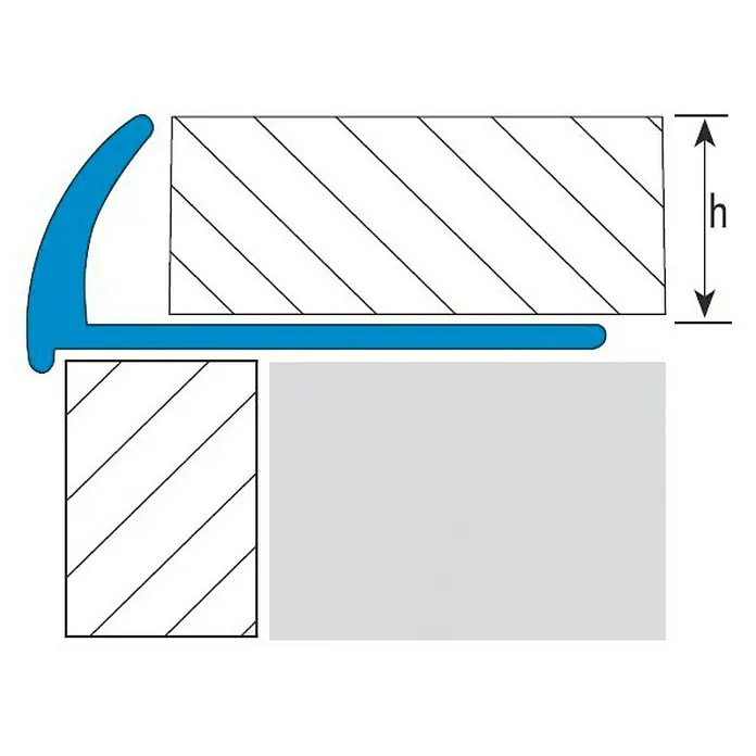Cantonera PVC Crema rústica - 2,5 m x 12 mm x 12 mm