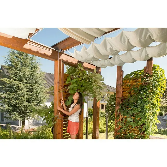 Windhager Sonnensegel Seilspanntechnik - L x B: 2,7 x 1,4 m, Cyanblau