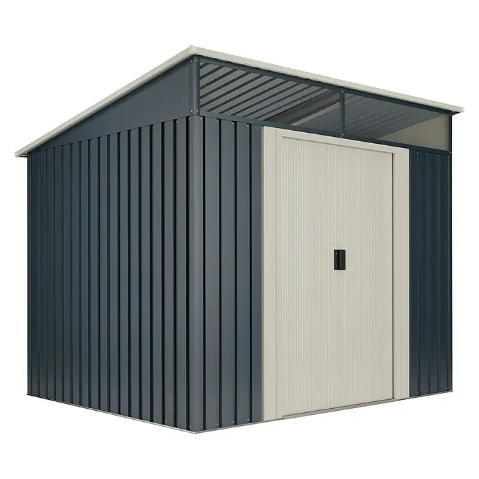 Hoggar Caseta para jardín Gansen II - Antracita, Beige, 239 x 193 x 202 cm, Acero