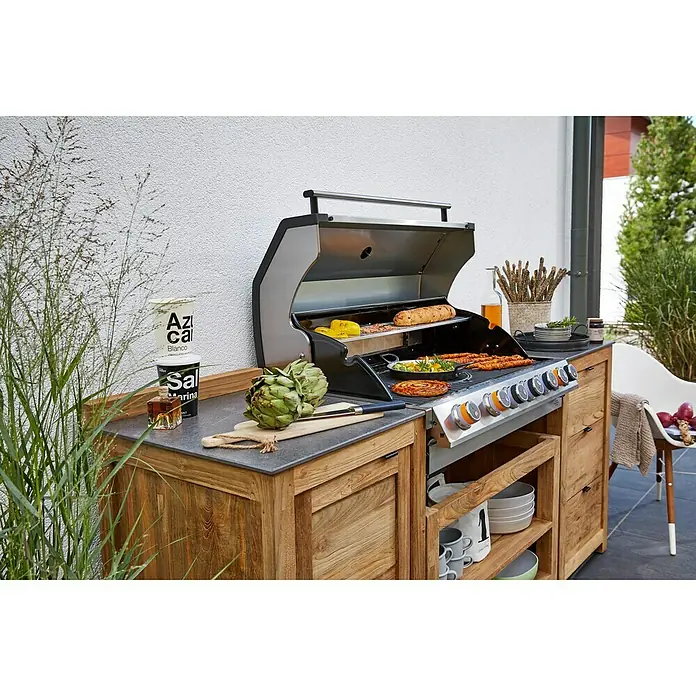 Sunfun Grillkeukenmodule - l x b x h: 57,5 x 93 x 66 cm, Hout
