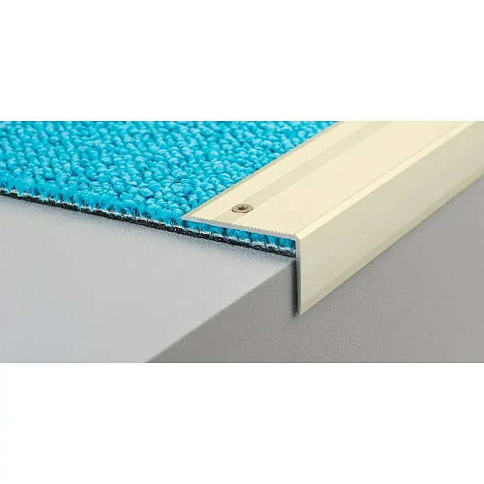 LOGOCLIC Treppenkantenprofil 293 - Sahara, 1 m x 40 mm x 25 mm, Montageart: Schrauben - Detailaufnahme
