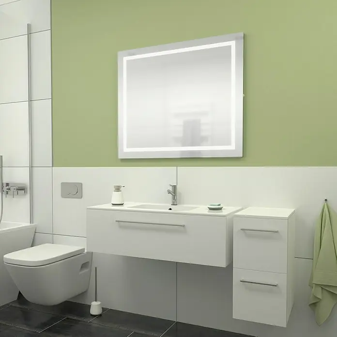 Camargue Espacio Kupaonski ormarić za nasadni umivaonik - 100 x 46 x 30 cm, 1 ladica, Mira - Živopisni prikaz