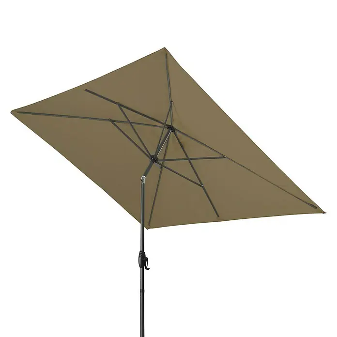 Derby Basic Lift Sonnenschirm Neo - Greige, L x B: 240 x 200 cm - Ansicht von unten