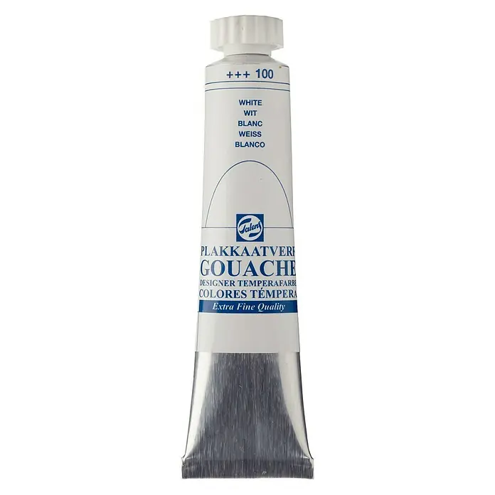 Talens Pintura gouache - Blanco, 20 ml, Mate