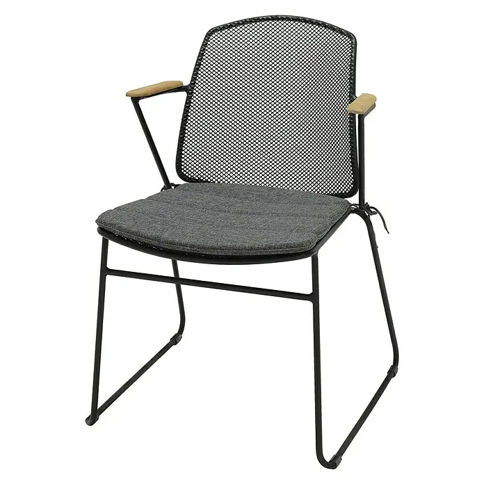 SENSUM Gartensessel Öje - B x T x H: 56 x 60 x 80 cm, Streckmetall, Anthrazit, Stapelbar