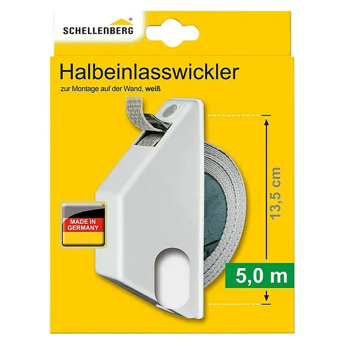 Schellenberg Halbeinlasswickler Mini - 28 x 152 x 110 mm, Geeignet für: Rollladen-Mini-Systeme